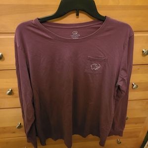 Maroon ivory ella long sleeve tee